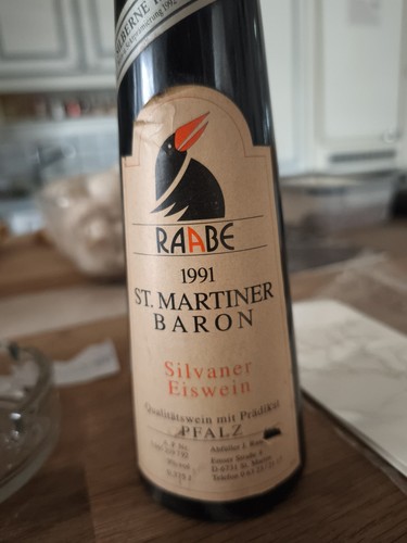 Raabe silvaner eiswein 1991 - silvaner,